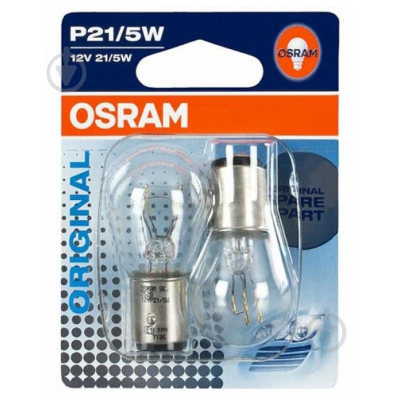 Автолампа ук. OSRAM 7528-02B P21/5W 12V BAY15d 10X2 Blister