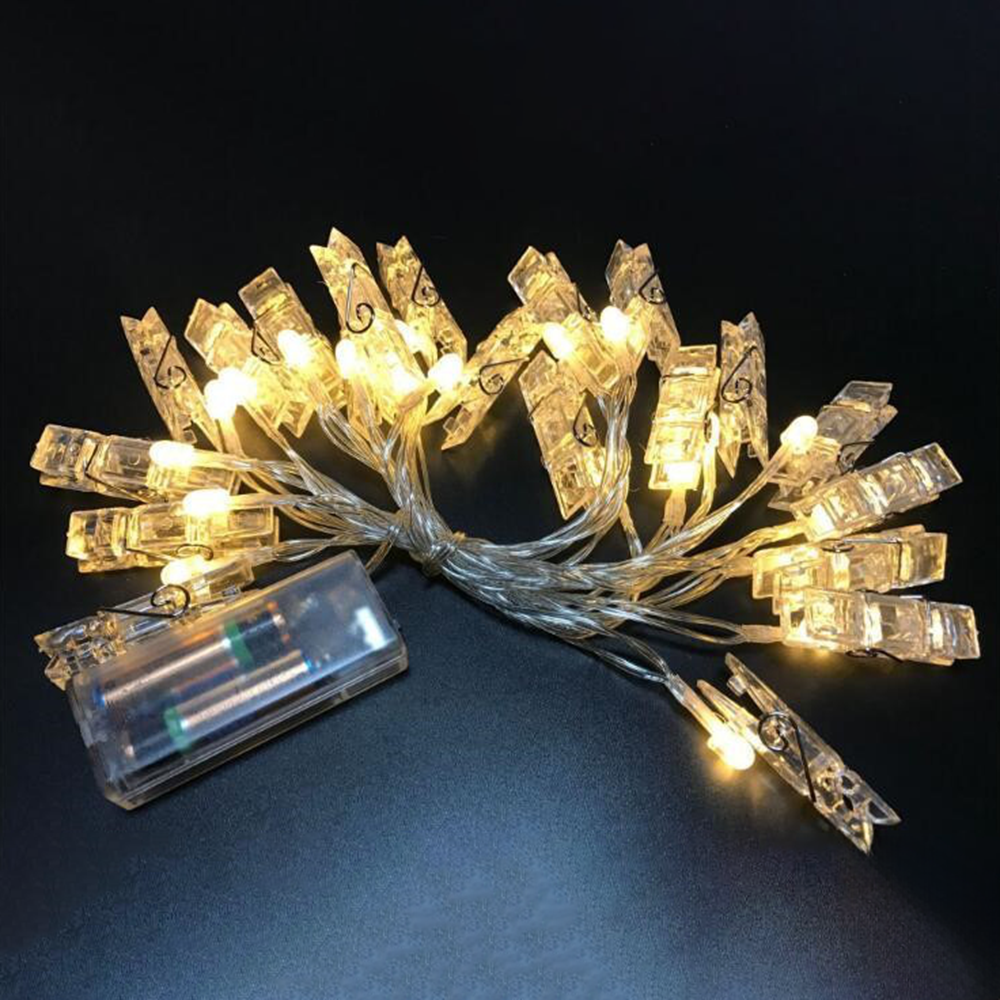 Светодиодная гирлянда с прищепками для фото, 3м, 20 LED, от батареек AA, Теплый белый - фото 11 Светодиодная гирлянда с прищепками для фото, 3м, 20 LED, от батареек AA, Теплый белый - фото 11