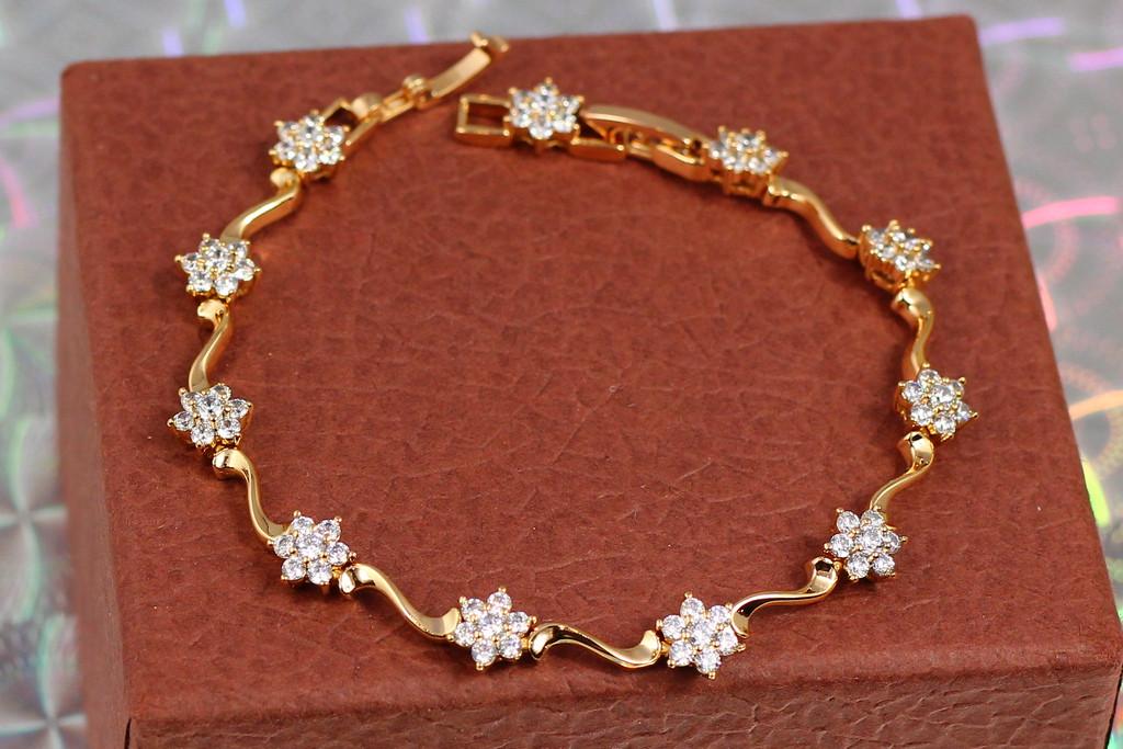 Браслет Xuping Jewelry Лето 17 см 7 мм Золотистый (1757118966)