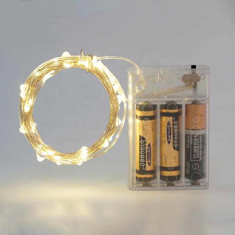 Світлодіодна гірлянда нитка Роса WW 50 Led 5 м на батарейках теплий Білий - фото 2 Світлодіодна гірлянда нитка Роса WW 50 Led 5 м на батарейках теплий Білий - фото 2