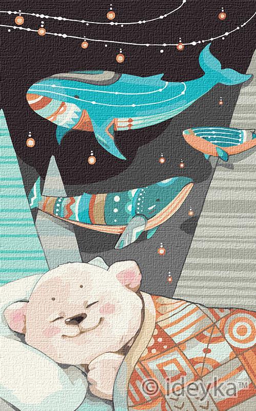 Картина по номерам Ідейка Сладкие сны медвежонка 25х40 см (KHO2367)
