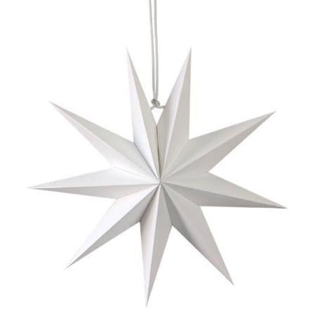 Звезда картонная девятиугольная объемная 60 см Белый (128310)