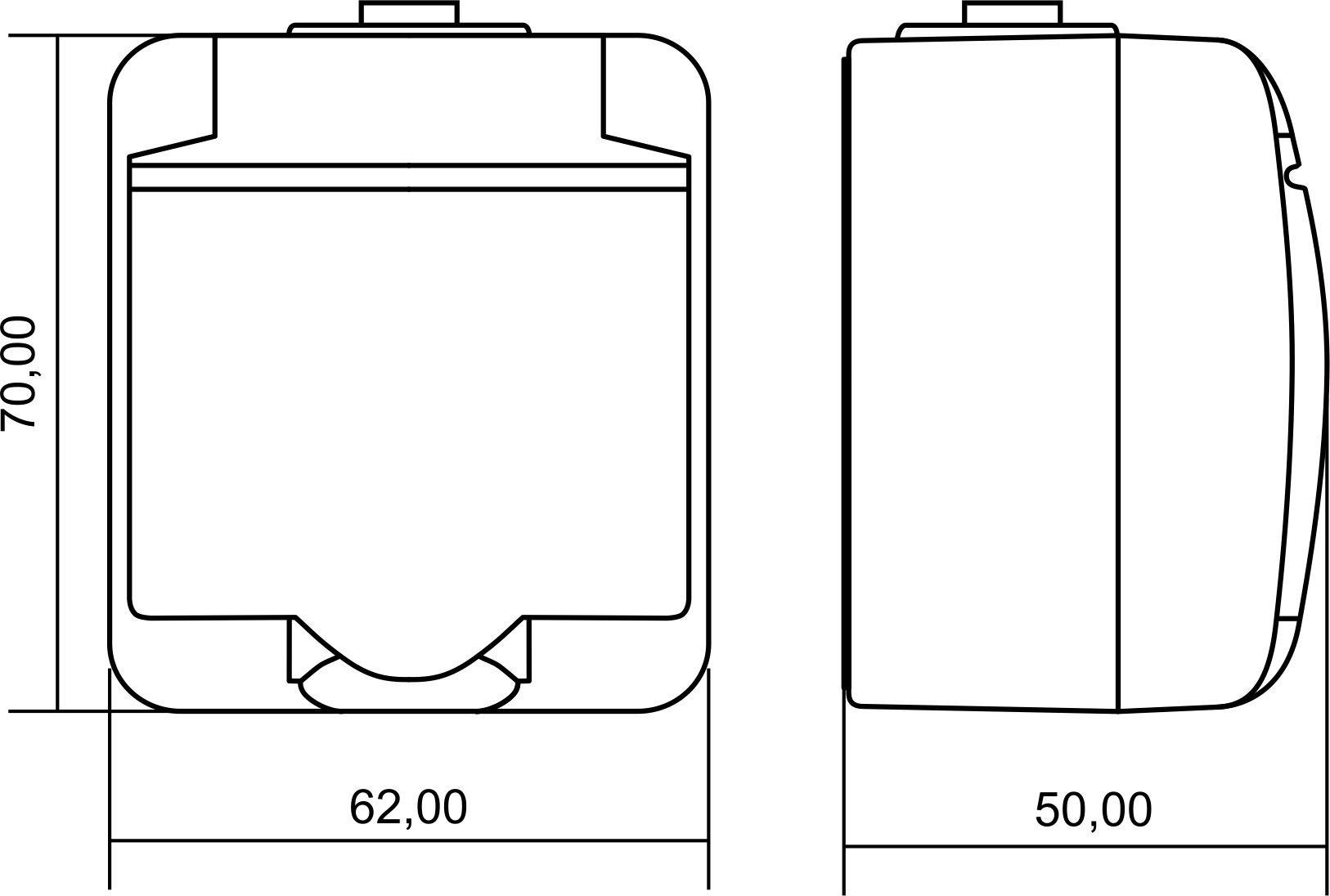 Розетка ETI Hermetics RHE-1sd-KR IP54 с заземлением и крышкой 16А 250В Коричневый (4668051) - фото 2