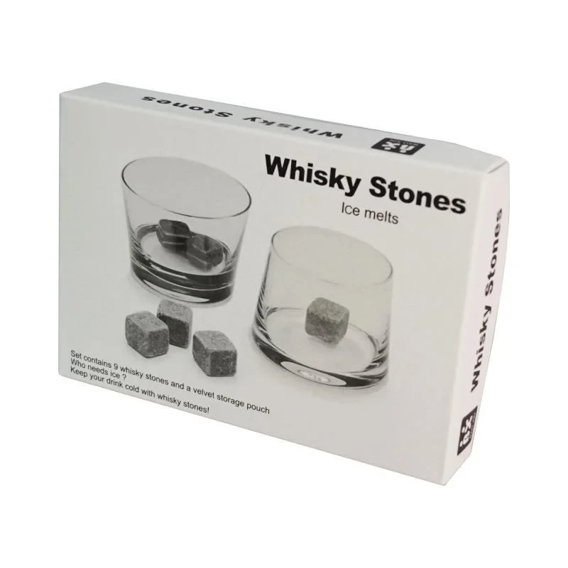 Камни для охлаждения напитков Whiskey Stones 9 шт. с мешочком Серый (WS-009)