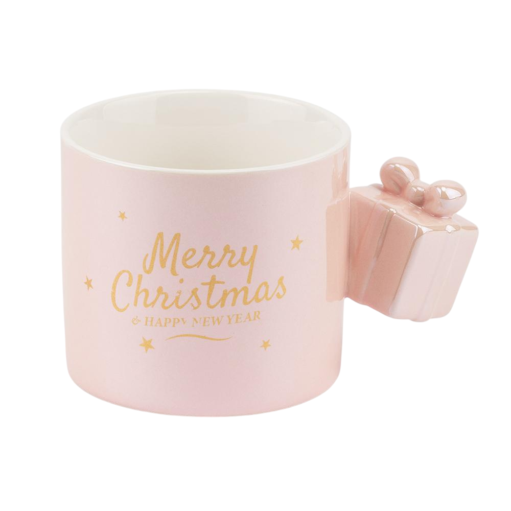 Новогодняя кружка для горячих напитков Милый подарок 340 мл Розовый (147-81-9252-014) Новогодняя кружка для горячих напитков Милый подарок 340 мл Розовый (147-81-9252-014)