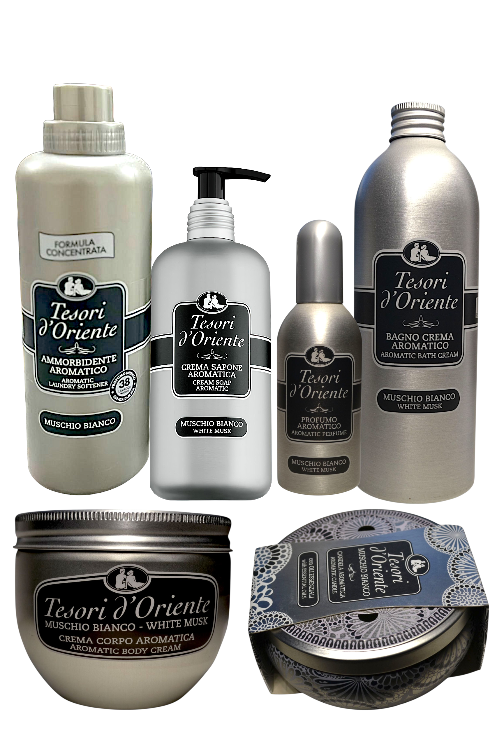 Набор парфюмированных средств по уходу Tesori d`Oriente White musk 6 позиций (011117) Набор парфюмированных средств по уходу Tesori d`Oriente White musk 6 позиций (011117)