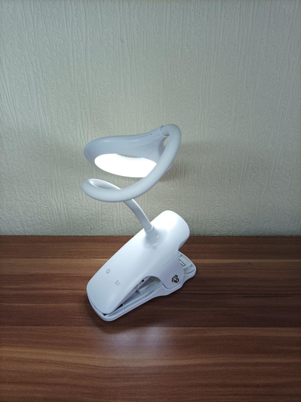 Лампа аккумуляторная LED 3 цветовые температуры с 3 режимами на прищепке USB Li-ion 1800 mAh 3W Белый (1775640898) - фото 6 Лампа аккумуляторная LED 3 цветовые температуры с 3 режимами на прищепке USB Li-ion 1800 mAh 3W Белый (1775640898) - фото 6