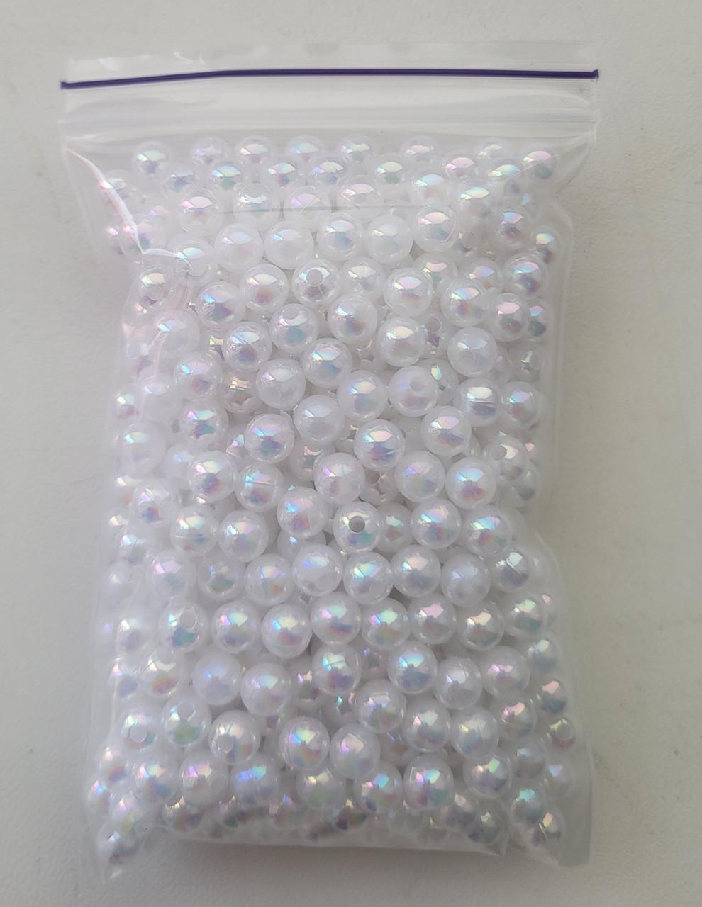 Перли штучні голограма 6 мм 25 г Білий (2660330946)