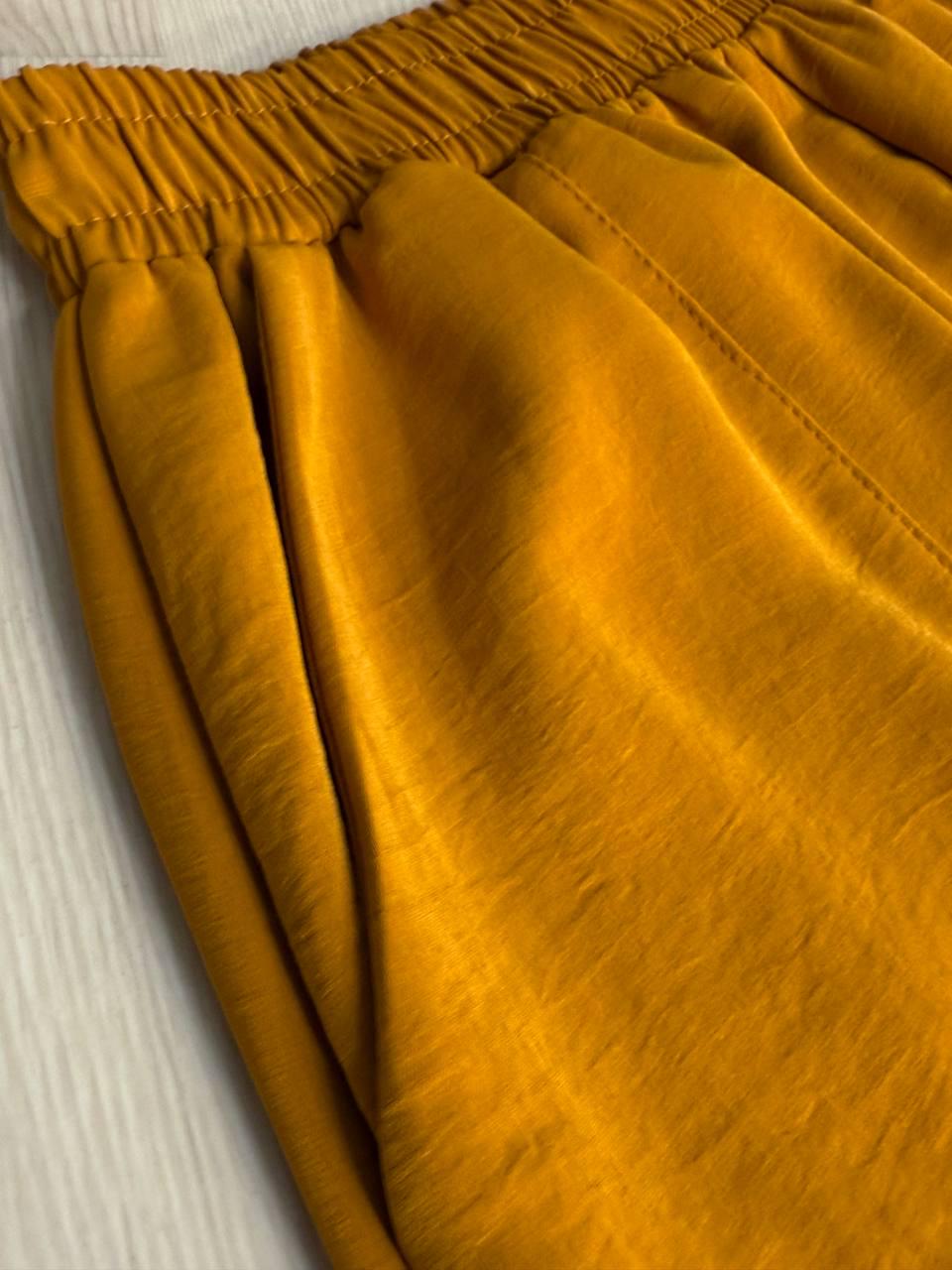 Брюки женские CLEW 0716 MOM с карманами шелковые шов впереди M Горчичный (2019) - фото 7 Брюки женские CLEW 0716 MOM с карманами шелковые шов впереди M Горчичный (2019) - фото 7