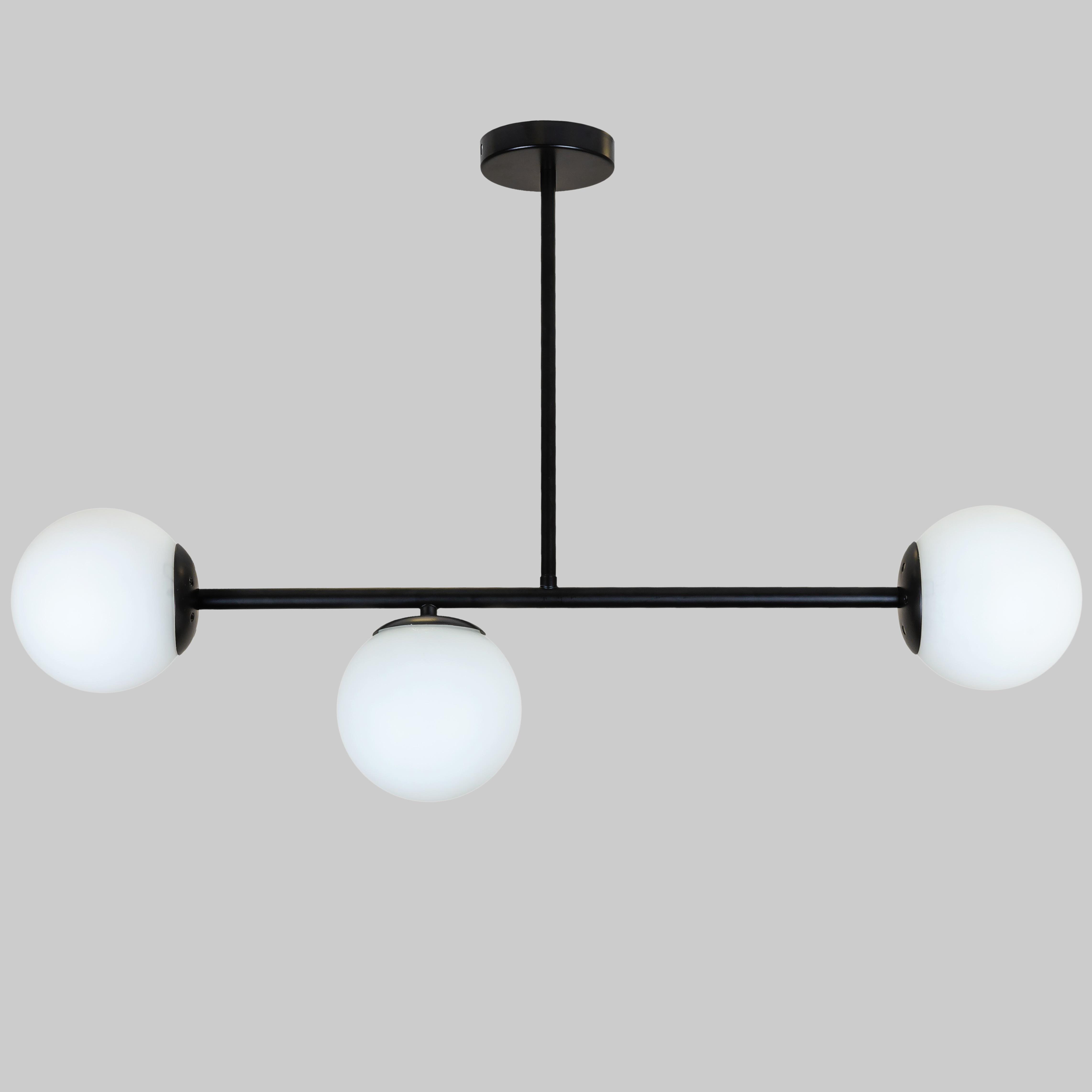Люстра Modern Luxe d 13 см Черный (52-9825-3 BK+WH)