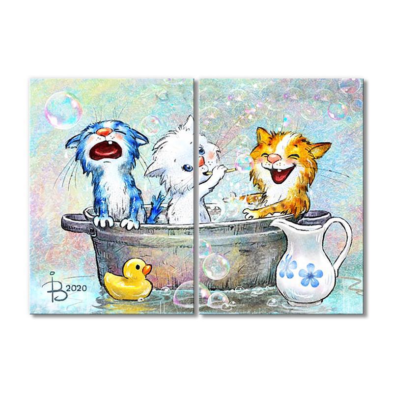 Модульная картина Купание 2 модуля 40х60 см