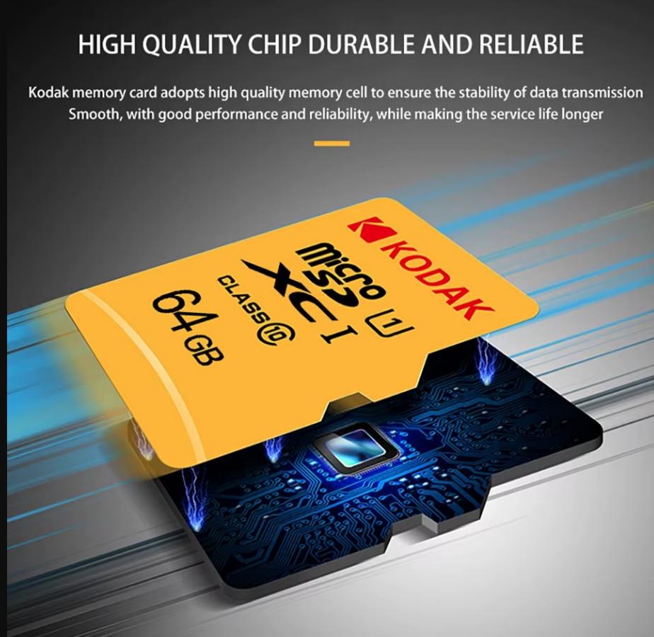 Карта памяти Kodak V30 U3 A1 Class 10 4K MicroSD 64 Gb (25043136) - фото 3