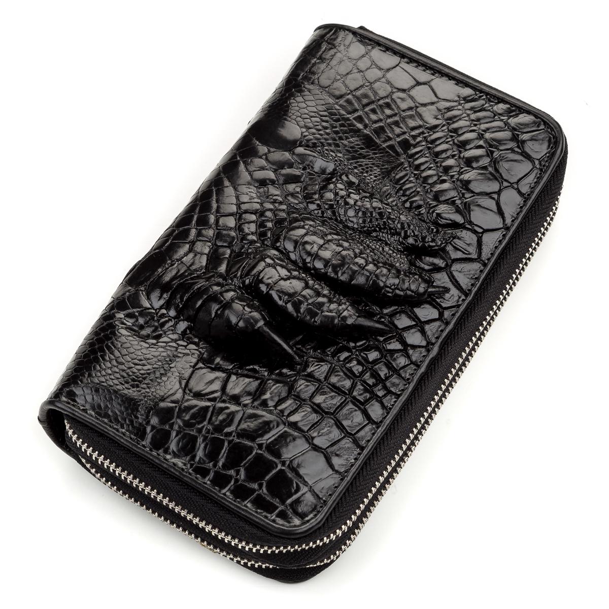Кошелек-клатч Crocodile leather 18174 кожа Черный (22297)