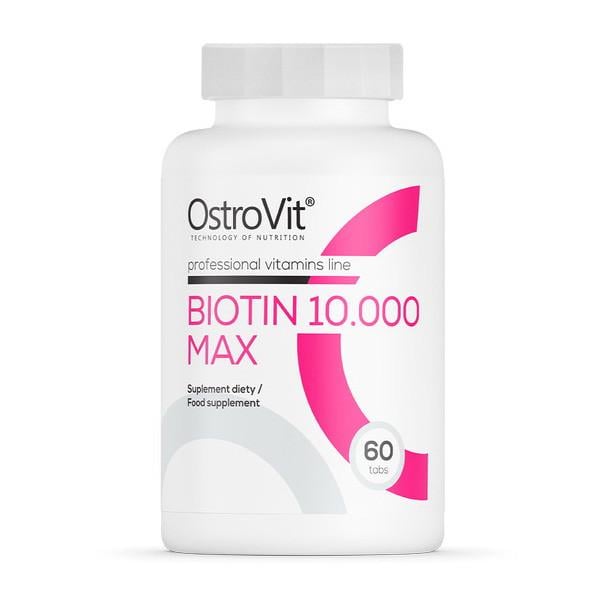 Біотин OstroVit Biotin 10000 Max 60 капс. (21820-01) - фото 1