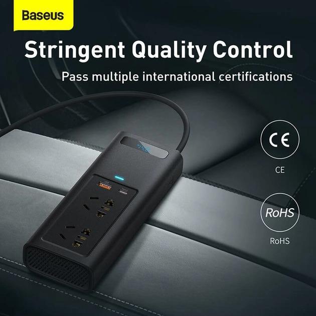 Перетворювач напруги автомобільний BASEUS In-car Inverter 150 W - фото 7