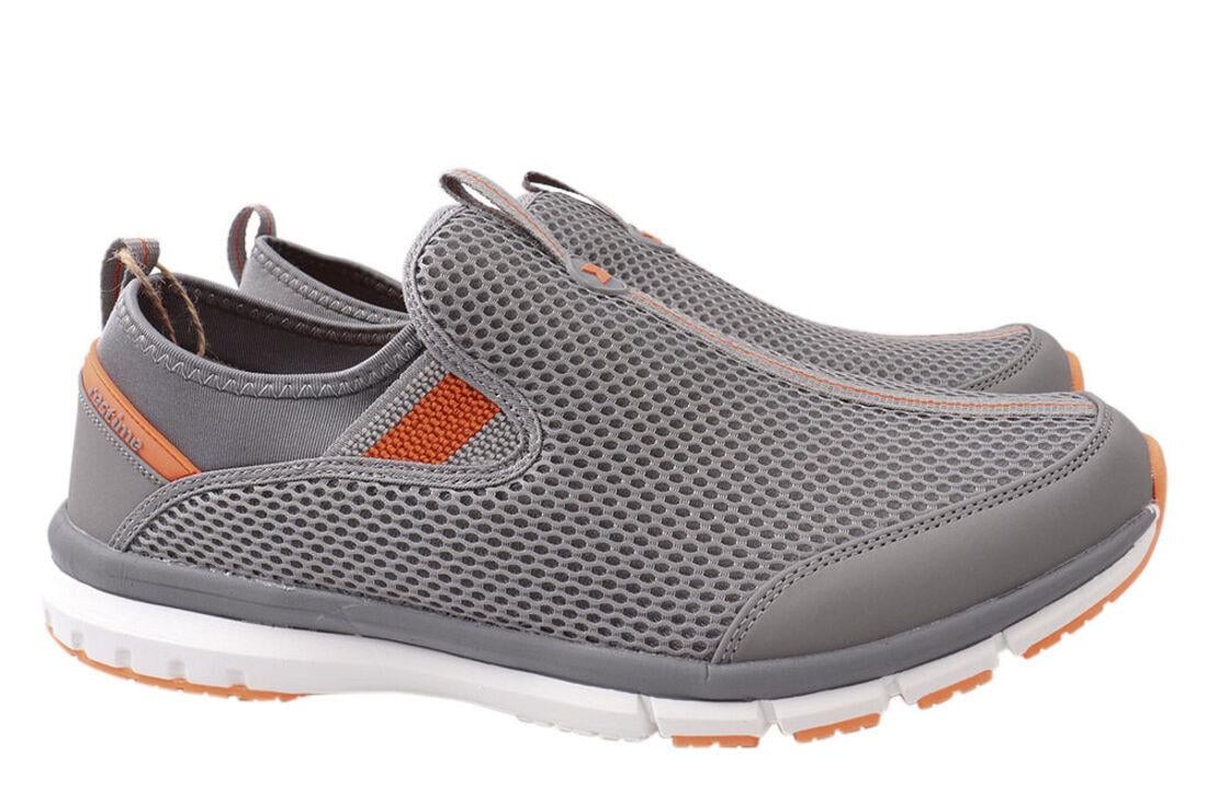 Кросівки чоловічі Restime з текстилю на низькому ходу р. 48 Сірий (154-21/22LK)