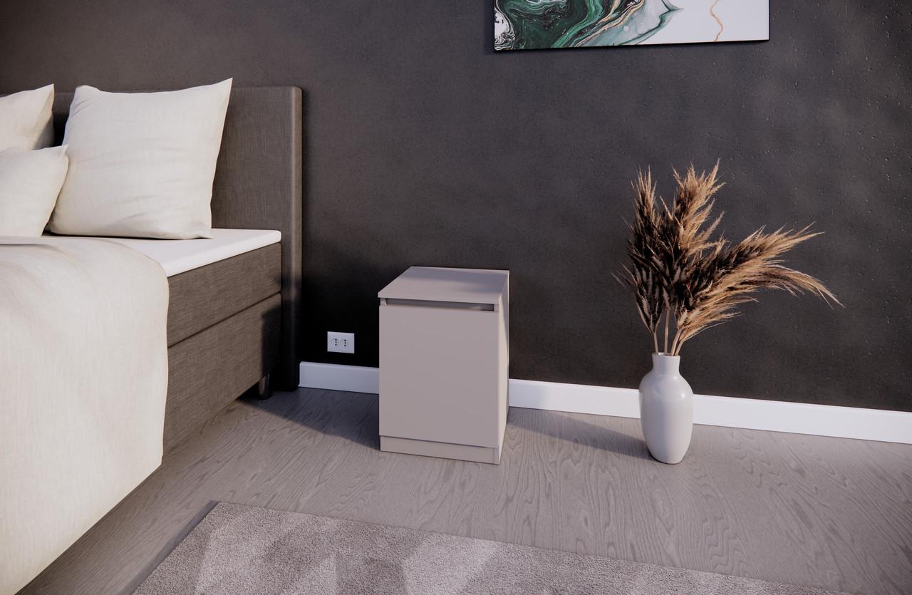 Тумба прикроватная MEBEX 40х40х54,5 см Серый светлый (VS2D400LG) - фото 2 Тумба прикроватная MEBEX 40х40х54,5 см Серый светлый (VS2D400LG) - фото 2