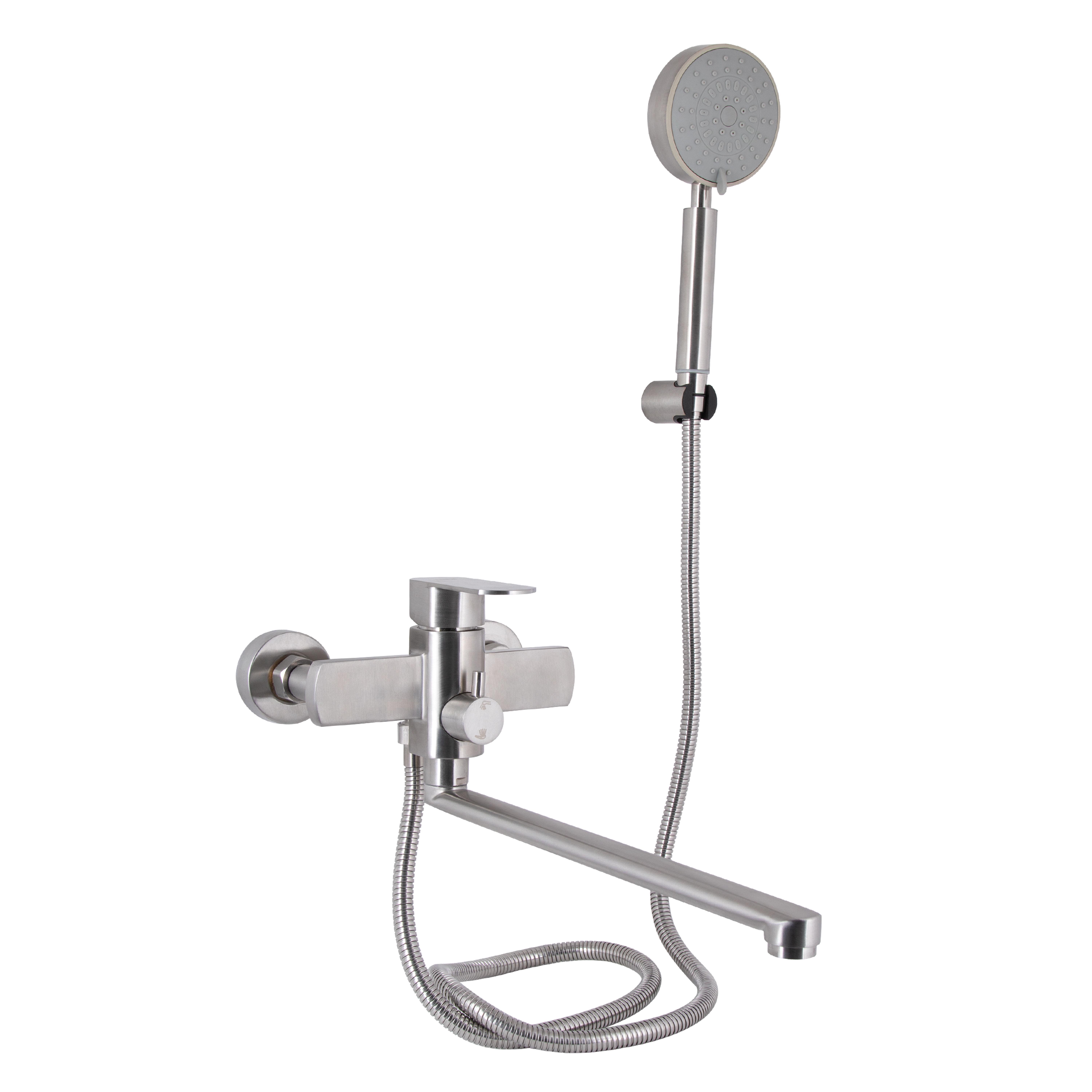 Змішувач для ванни Lidz Luna 005 з душовим гарнітуром k35 LDLUN005NKS46093 Nickel (SD00052217) Змішувач для ванни Lidz Luna 005 з душовим гарнітуром k35 LDLUN005NKS46093 Nickel (SD00052217)