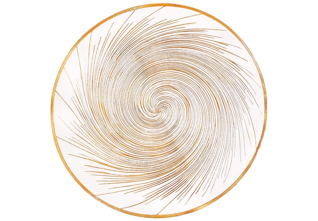 Серветка сервірувальна BonaDi Modern 38 см Білий з золотим (445-181) Серветка сервірувальна BonaDi Modern 38 см Білий з золотим (445-181)