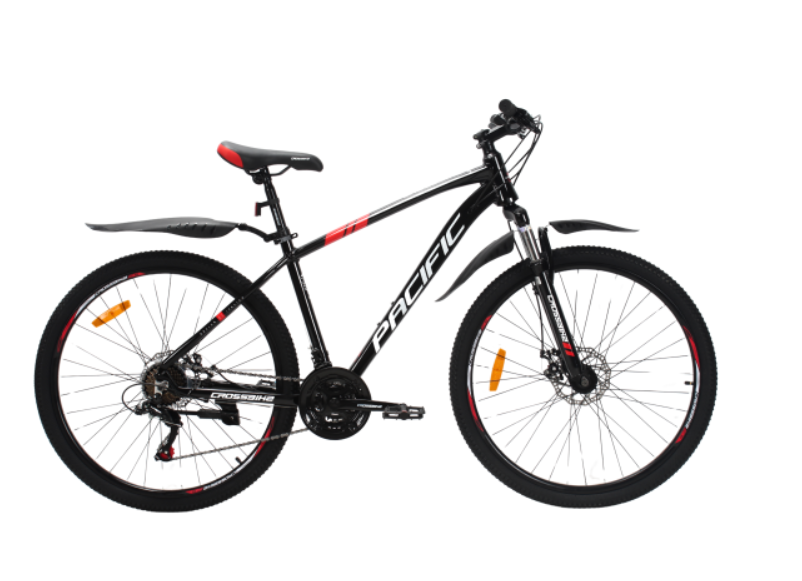 Велосипед Crossbike Pacific 2025 27,5" 17" Black/Red
