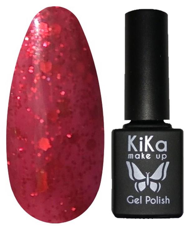 Гель-лак Kika №065 с блестками 8,5 мл Красный (KGP-065)