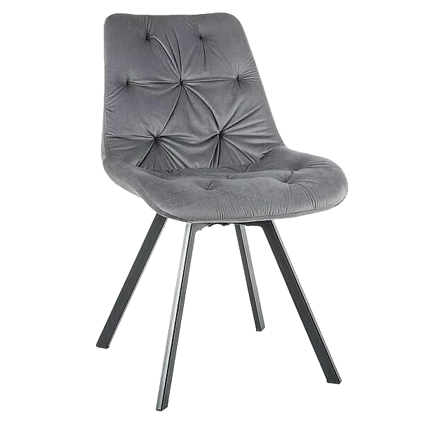 Стул Signal VALENTE VELVET Черный/Серый (8815529)