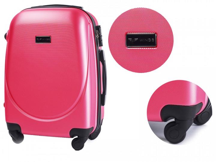 Валіза пластикова WINGS 310 S на 4 колесах Рожевий (CEKRBWI310SM4ROZ) - фото 3