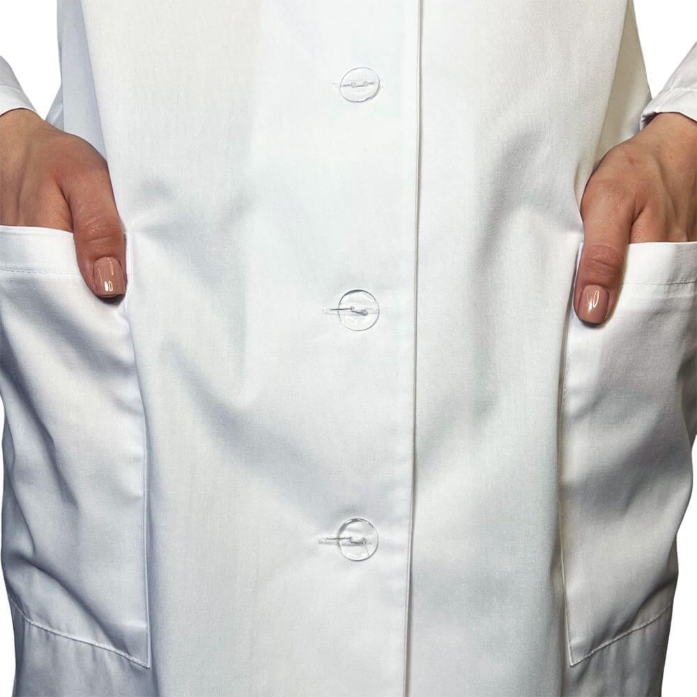 Медицинский халат B.MED by Ridni р. 52 Белый (15221) - фото 5 Медицинский халат B.MED by Ridni р. 52 Белый (15221) - фото 5