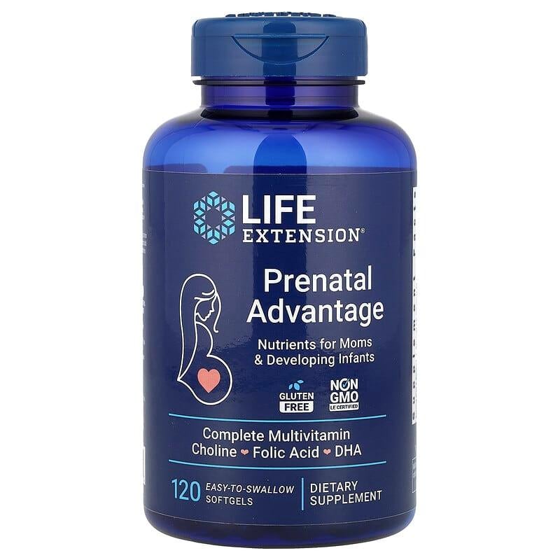 Витамины для беременных женщин Life Extension Prenatal Advantage 120 капсул