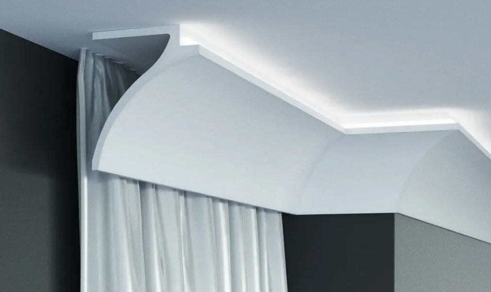 Карниз гладкий полиуретановый серия F Tesori KF 802 жесткий 2000 мм (2328461186)