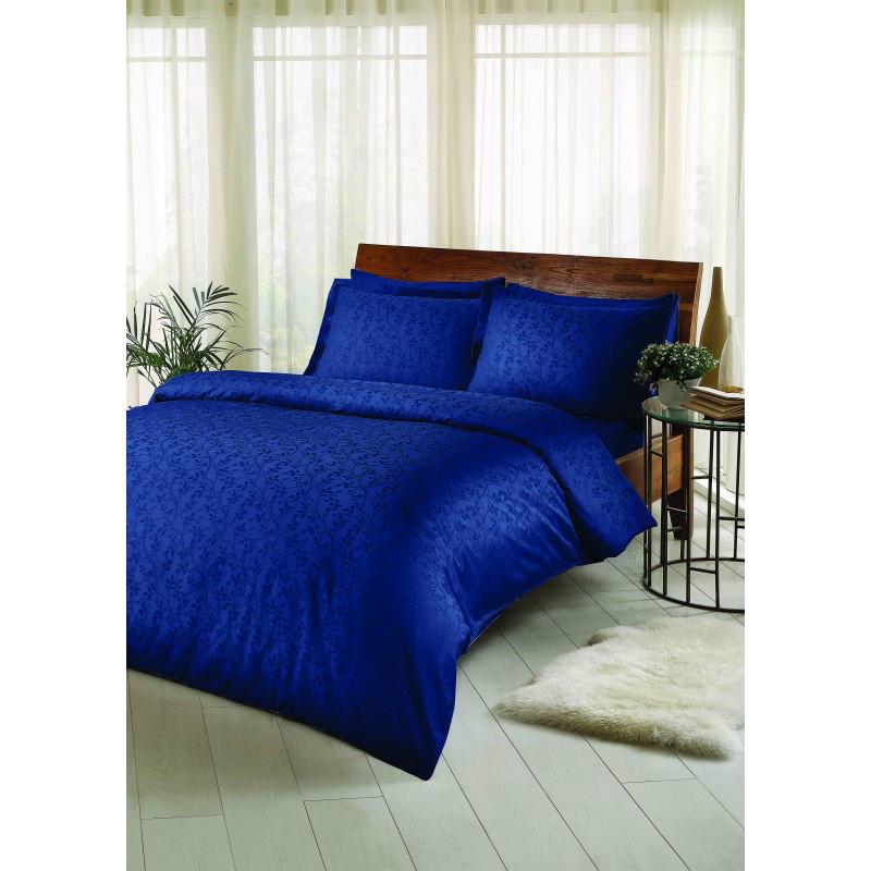 Постельное белье TAC Clemence lacivert евро Синий (2000022182348)