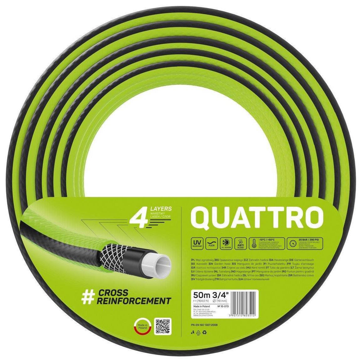 Шланг для полива Cellfast QUATTRO 3/4" 50 м (10-073)