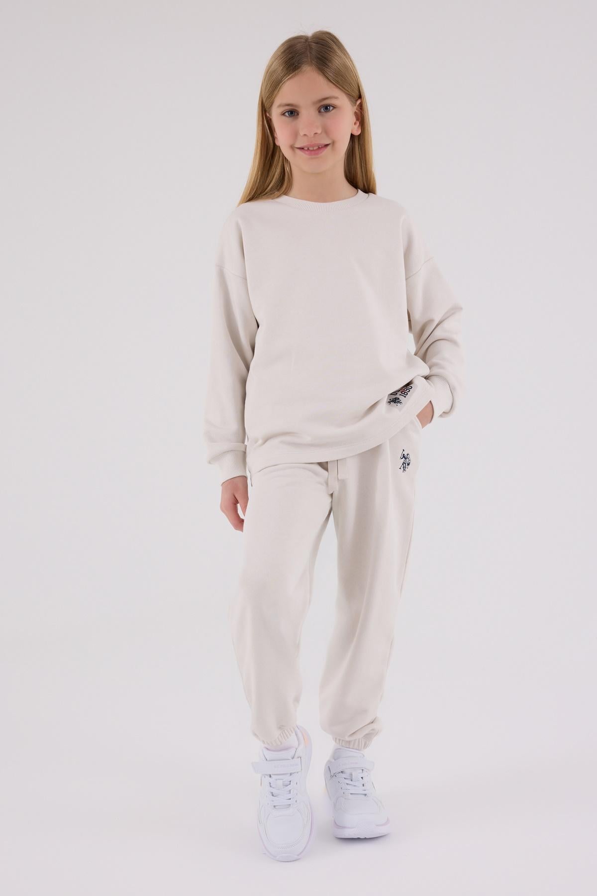 Костюм со свитшотом и брюками для девочки U.S. Polo ASSN US2300-G 10-11 лет 146 см Молочный (8684053450207)