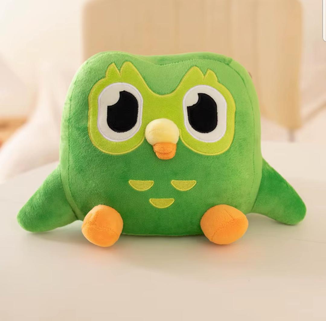 Мягкая игрушка Duolingo Дуо Duo Сова 25 см Зеленый (2200269943)
