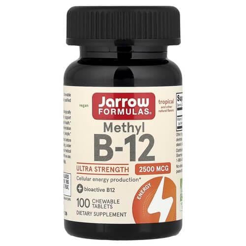 Кобаламин Jarrow Formulas Methyl B-12 2,500 mcg 100 Chewable Tablets (JRW-18016) Кобаламин Jarrow Formulas Methyl B-12 2,500 mcg 100 Chewable Tablets (JRW-18016)