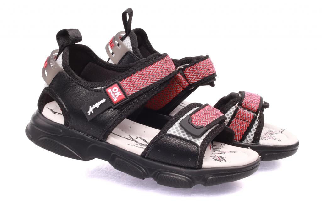 Cандали для мальчиков 10079 в сетку р. 30 Черный Cандали для мальчиков 10079 в сетку р. 30 Черный