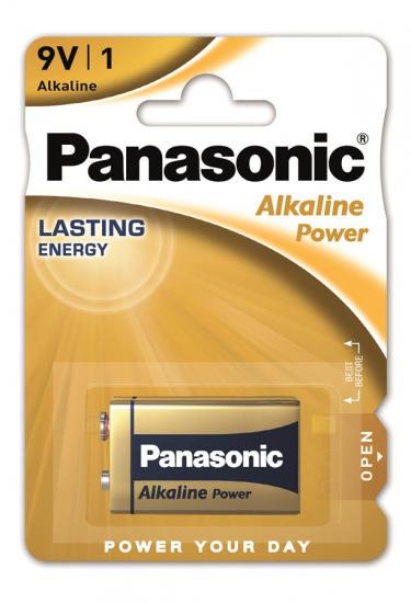 Батарейка щелочная Panasonic Alkaline Power 6LF22 (ERC-6LR61REB/1BP)