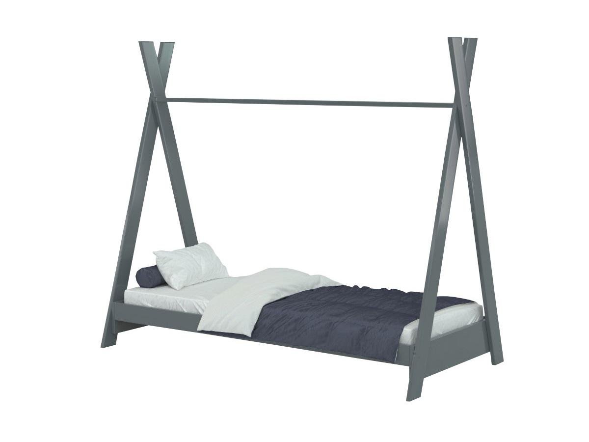 Кровать односпальная детская Luna Индиано натуральное дерево 90х200 см Белый (43990)