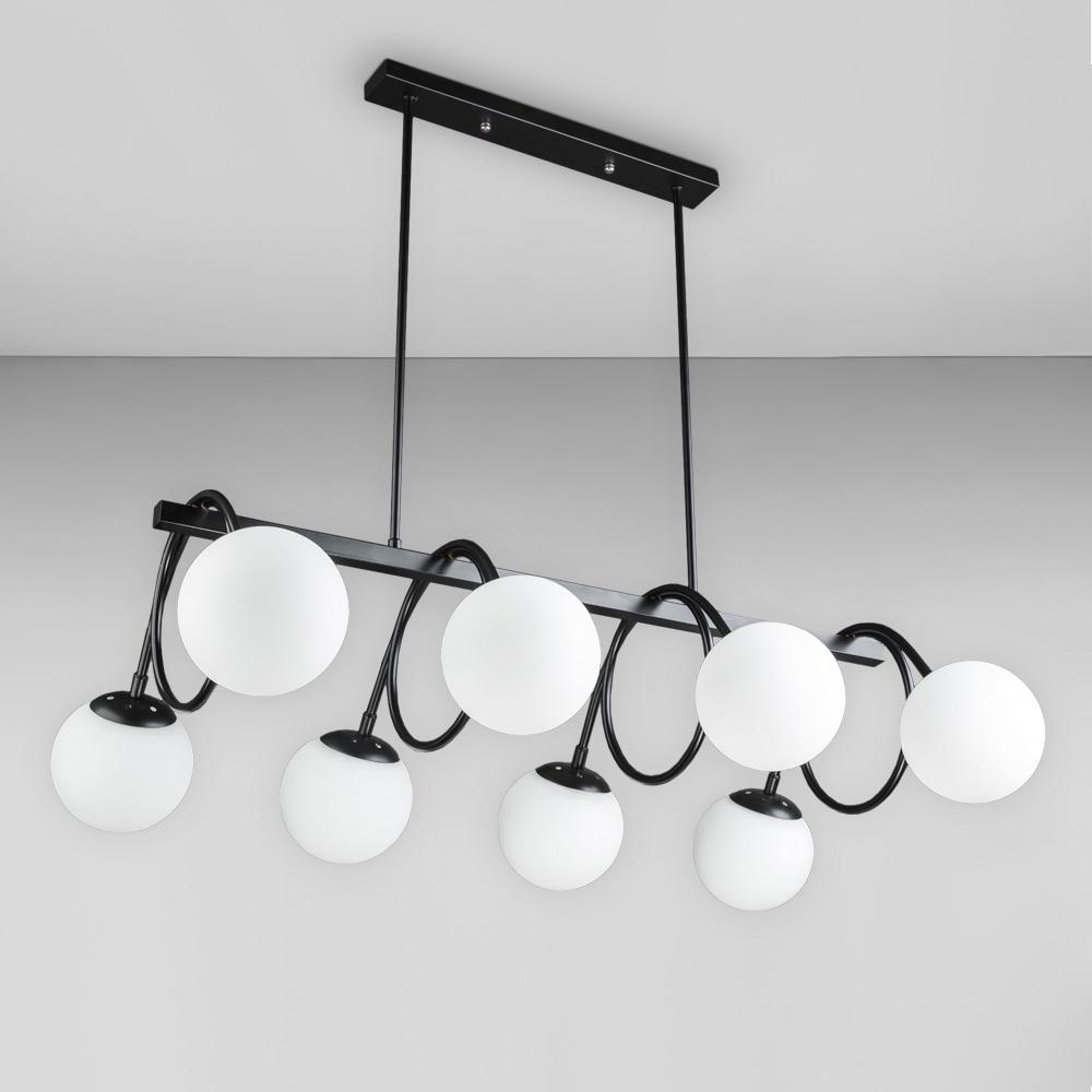 Люстра потолочная Light House DL-18980/8 Черный/Белый