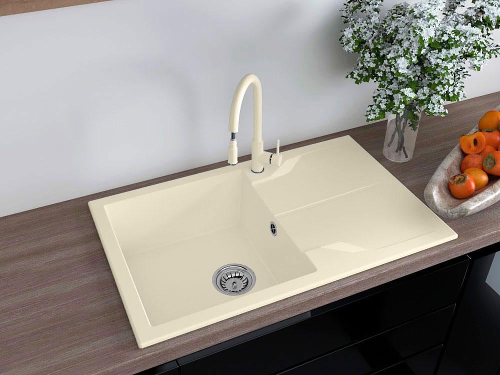 Мийка для кухні Stella Adamanta гранітна Бежевий - фото 4 Мийка для кухні Stella Adamanta гранітна Бежевий - фото 4