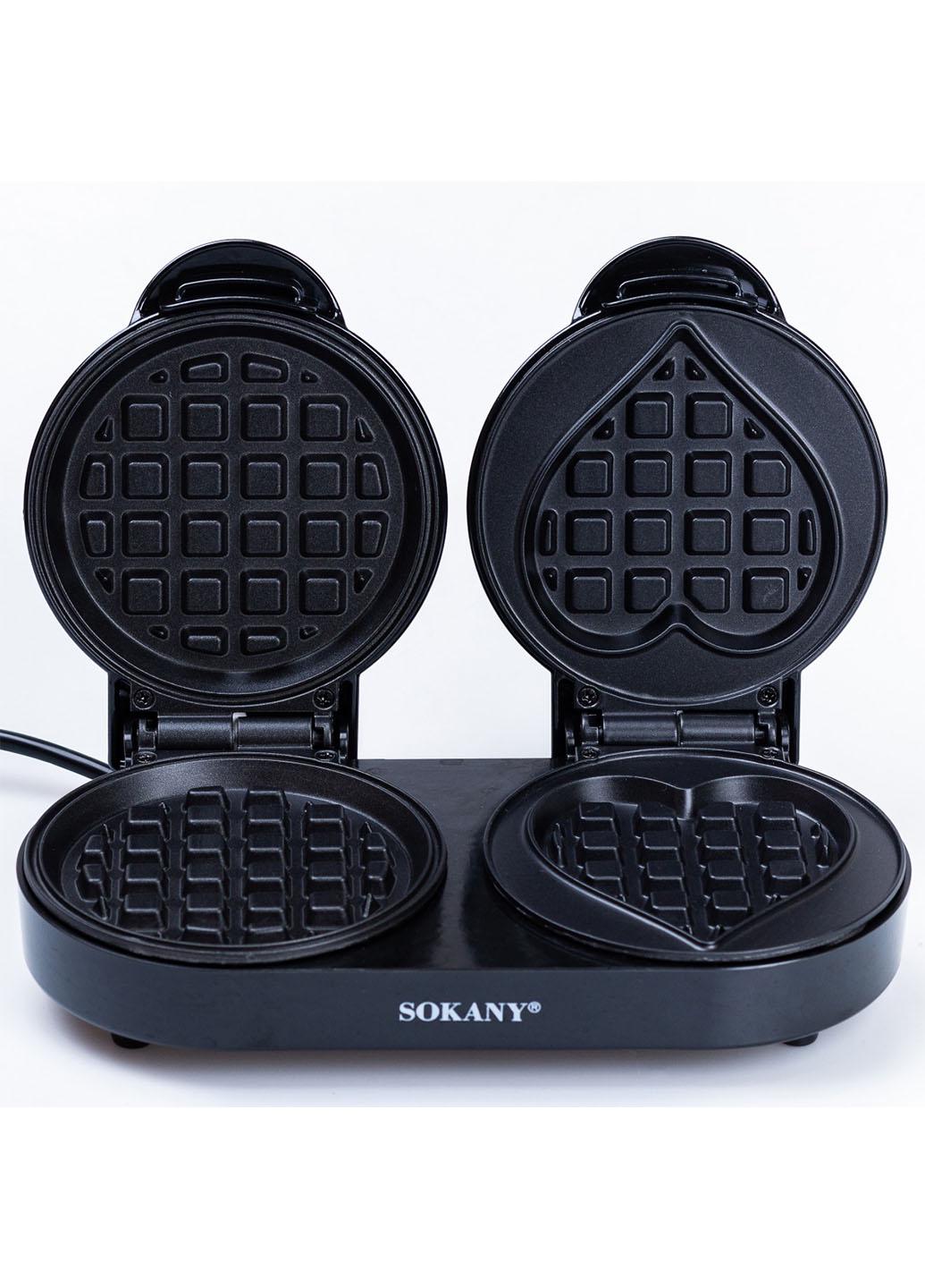 ᐉ Вафельница двойная Sokany SK-BBQ-850 мощная для толстых вафель 1100 ...