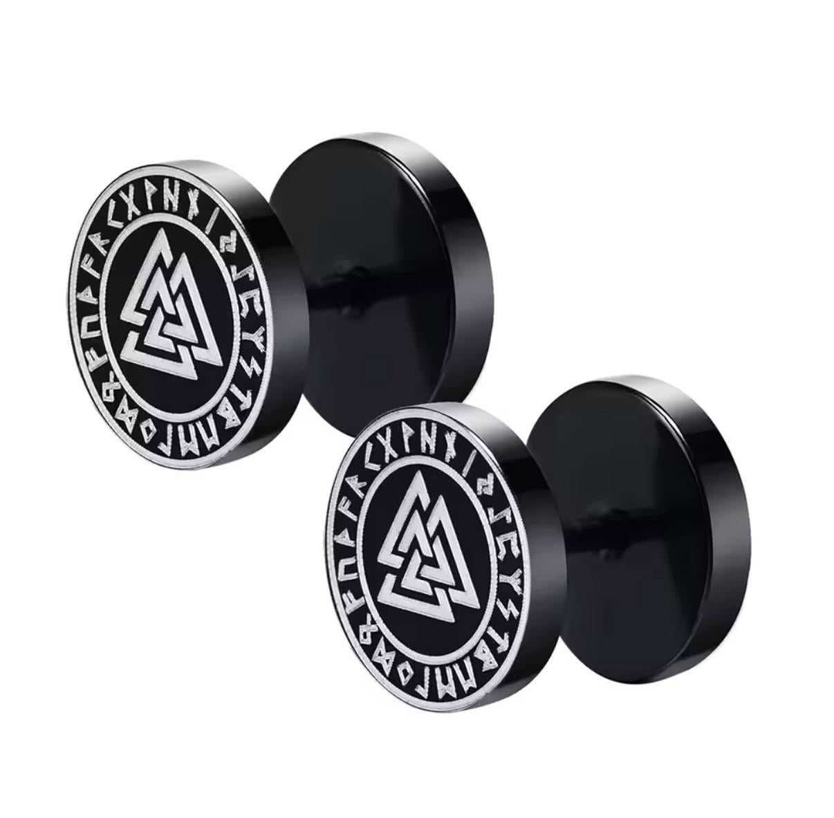 Серьги мужские с рунами из нержавеющей стали (28349443) Серьги мужские с рунами из нержавеющей стали (28349443)