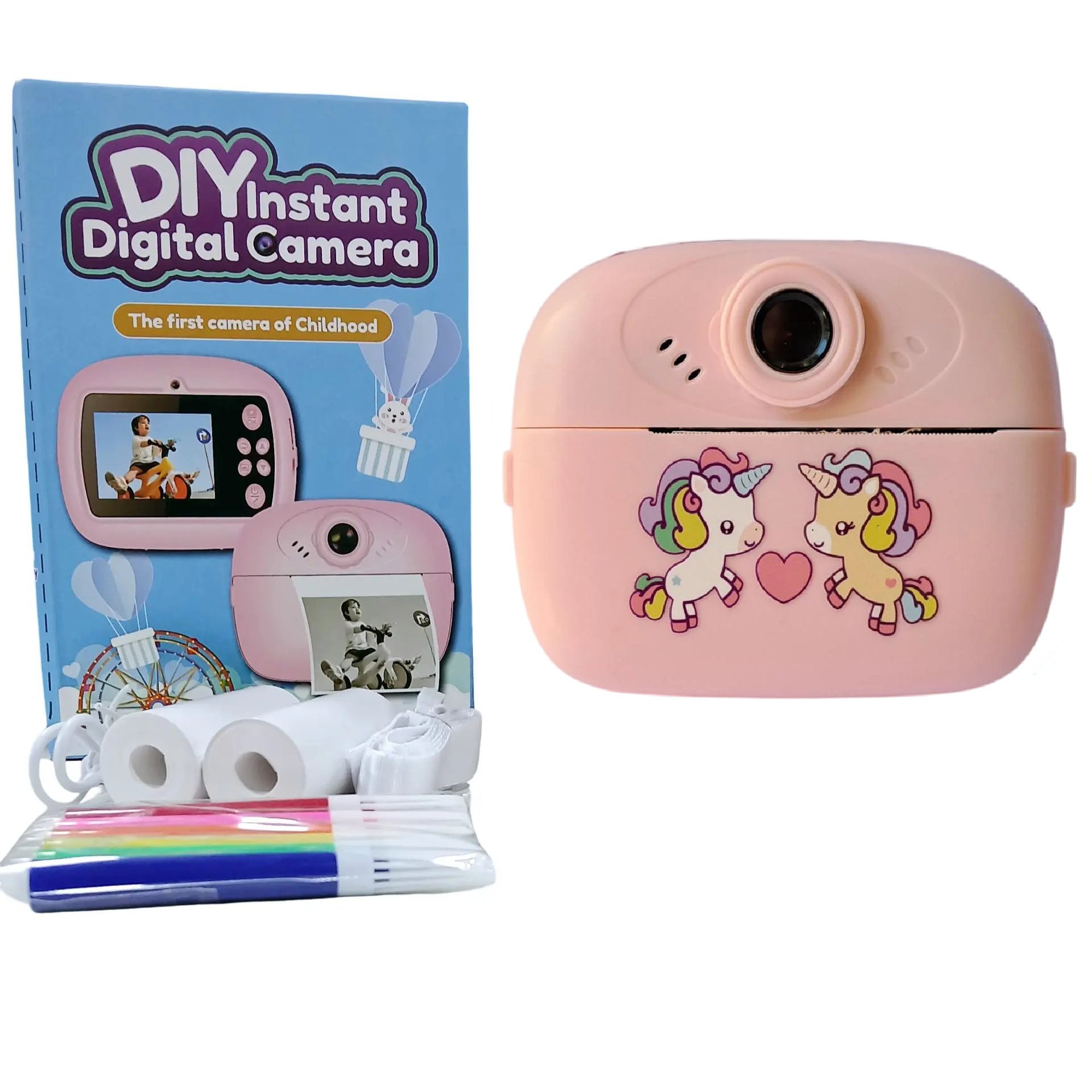 Фотоапарат дитячий з термодруком DIY Instant Digital Camera Рожевий