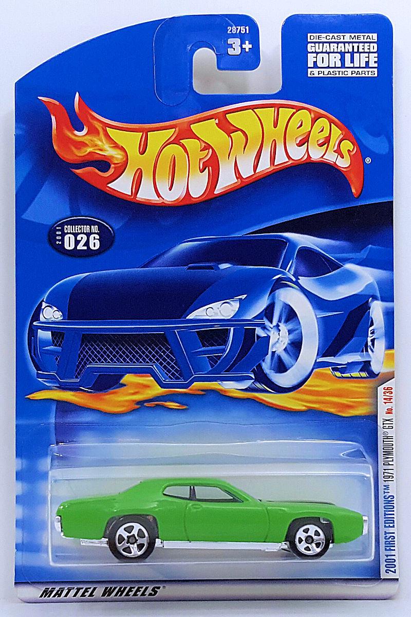Игрушечная машинка Hot Wheels 1971 Plymouth GTX 2001 First Editions №026 (28751)
