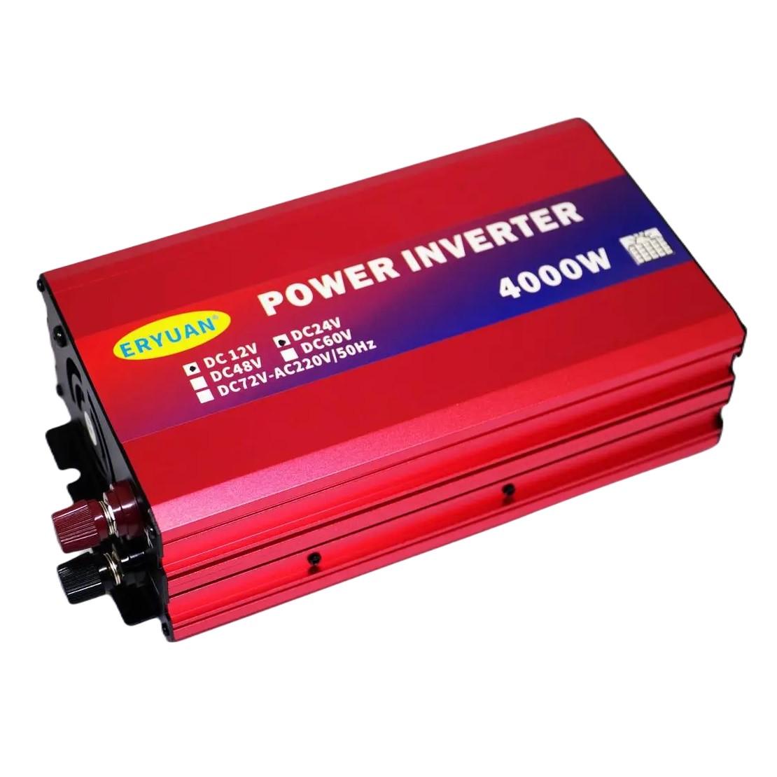 Перетворювач напруги Eryuan 4000W DC/AC 12V-220V з вольтметром Red (3_05487) - фото 2