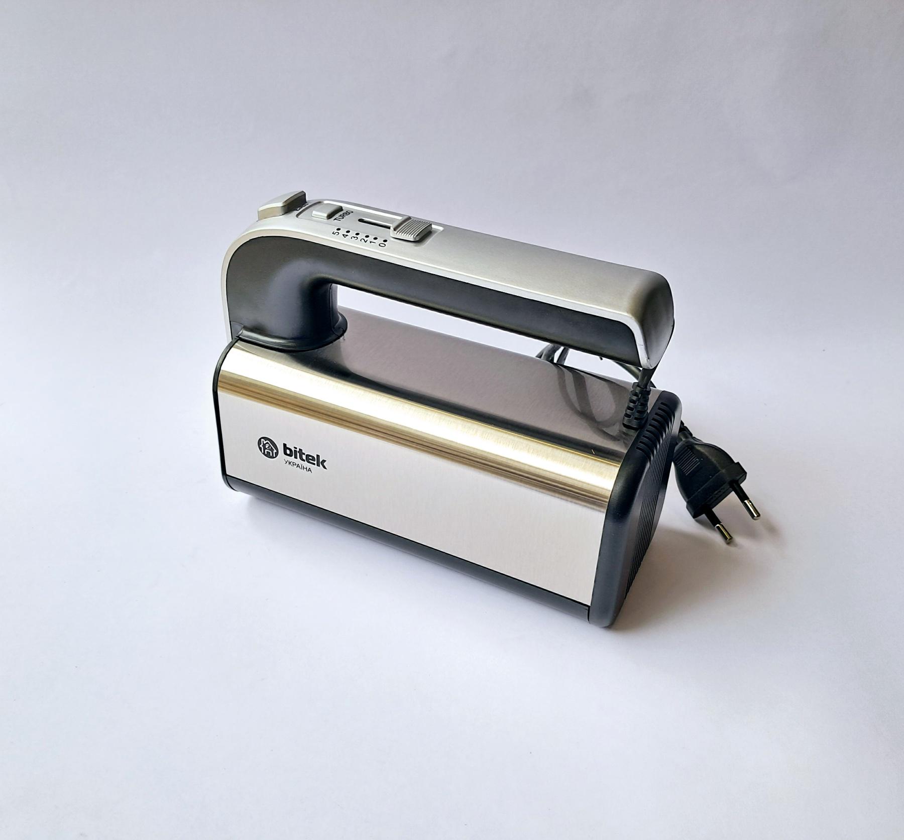 Миксер ручной BITEK из нержавейки 1600 Вт Серый (BT-6664) - фото 6 Миксер ручной BITEK из нержавейки 1600 Вт Серый (BT-6664) - фото 6