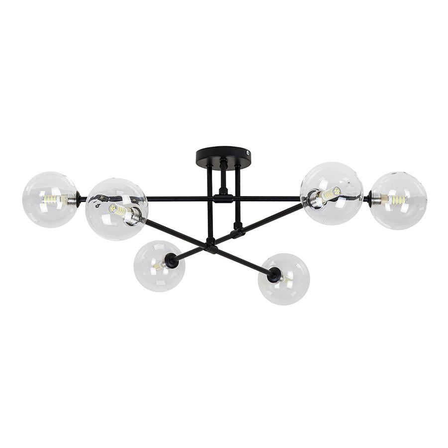 Люстра 752X100F-6 BK+CL Черный/Прозрачный (LVS4637)