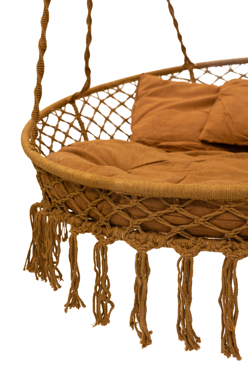 Качель круглая подвесная с подушкой WCG 140 см Коричневый (QNSW11BR1) - фото 6 Качель круглая подвесная с подушкой WCG 140 см Коричневый (QNSW11BR1) - фото 6