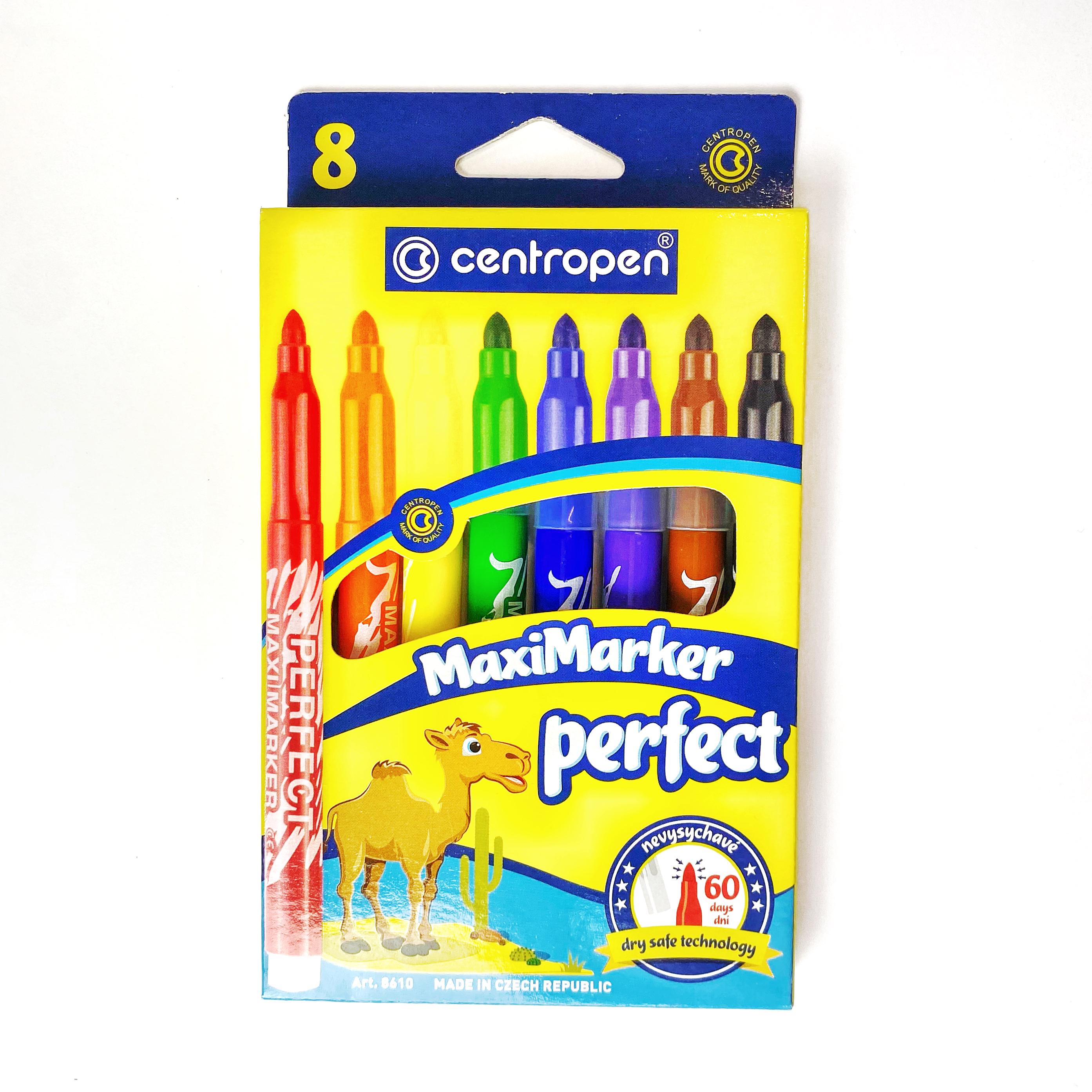 Фломастеры Centropen Perfect Maxi 5 мм не высыхают 60 дней 8 шт. (8610/8 CD)