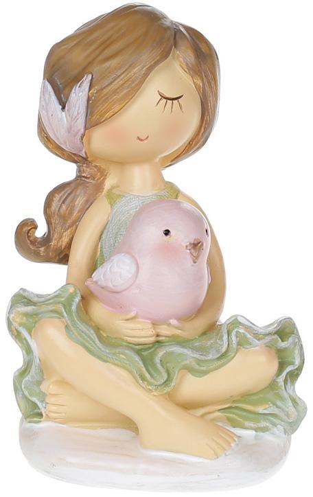 Статуэтка декоративная Девочка с Птенцом 9х7х12 см (BD-831-838)